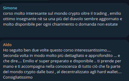 Recensioni corsi crypto Emilio Pontillo